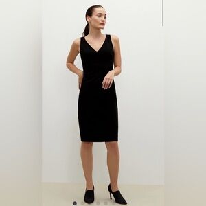 MM LaFleur Elegant Black Sleeveless Sheath Dress